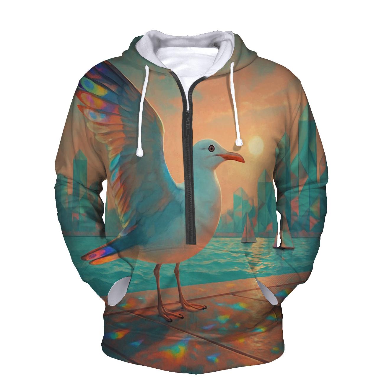 Prism Harbor Gull graphic hoodies