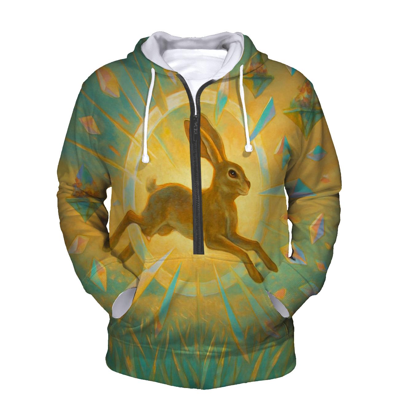 Solar Prism Hare zip-up hoodies