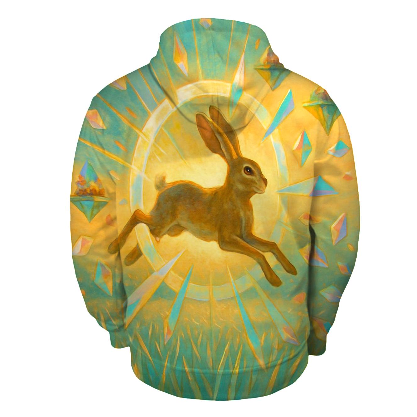 Solar Prism Hare zip-up hoodies