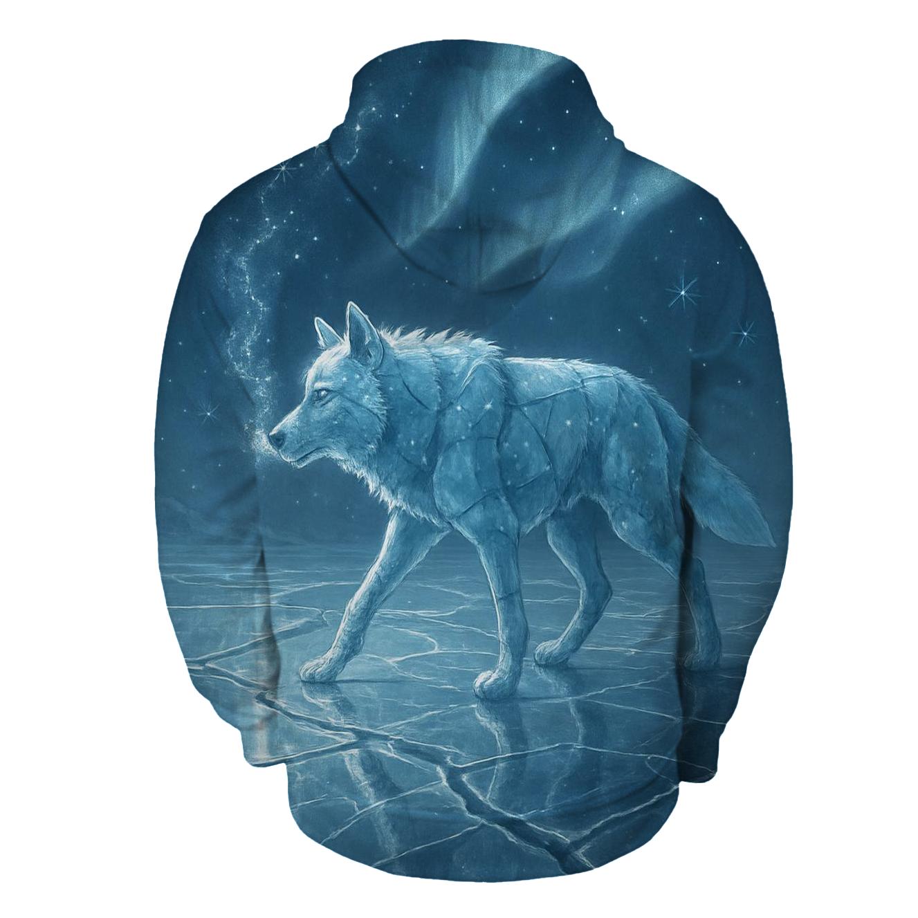 Glacier Stitch Wolf hoodies fashion
