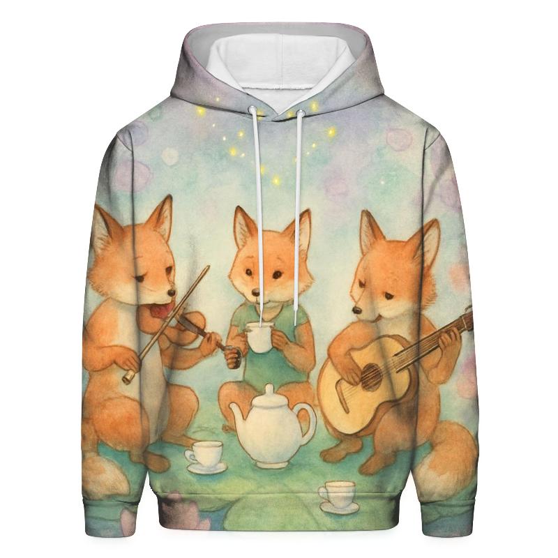 Tea Time Foxglove Trio premium hoodies