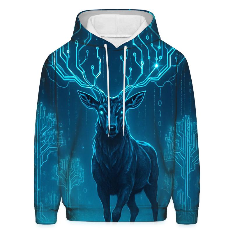 Circuitboard Stag hoodie styles