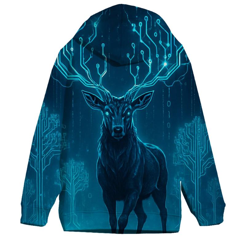 Circuitboard Stag hoodie styles
