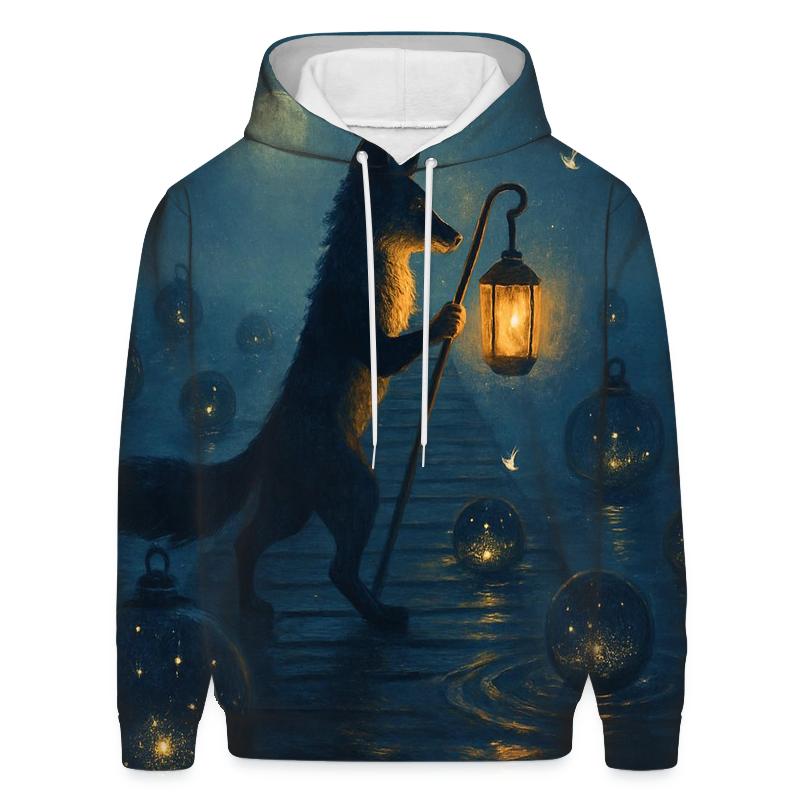 Starlit Lantern Fox hoodies fashion
