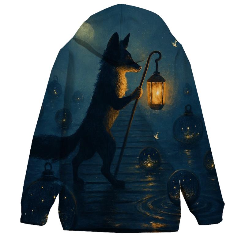 Starlit Lantern Fox hoodies fashion