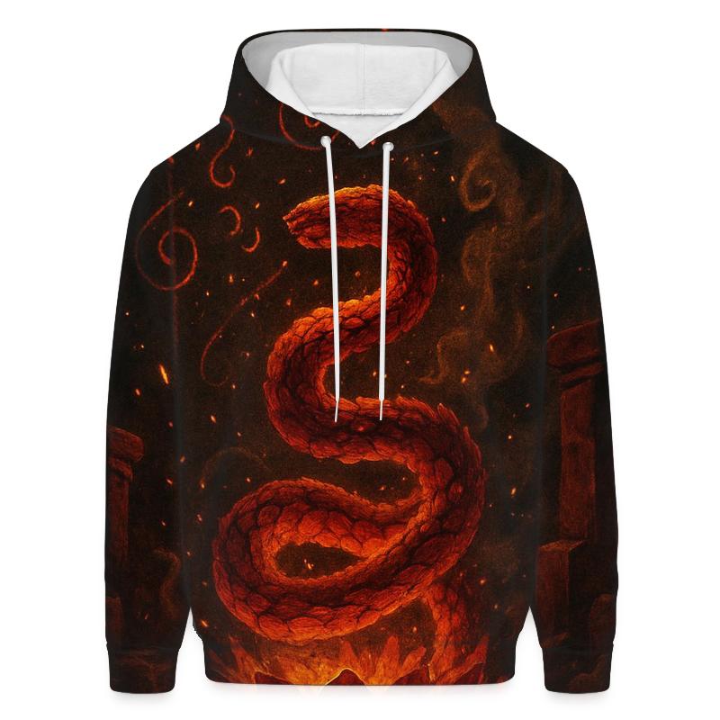 Ember Lotus Serpent custom hoodies