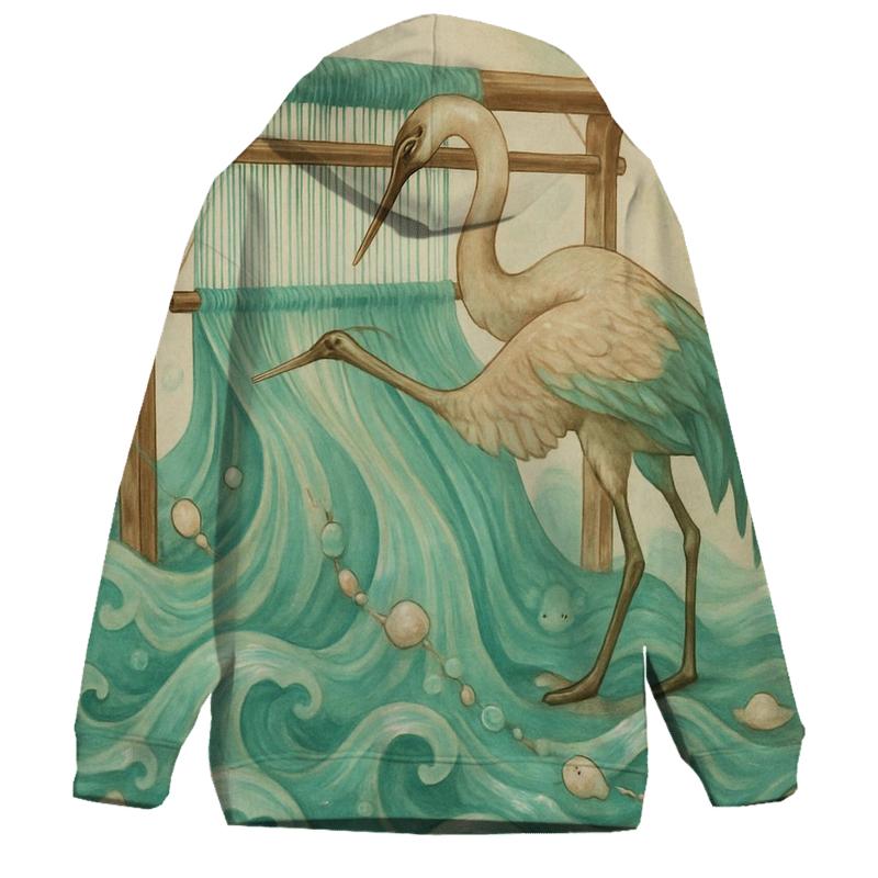 Fathom Loom Crane printed hoodies