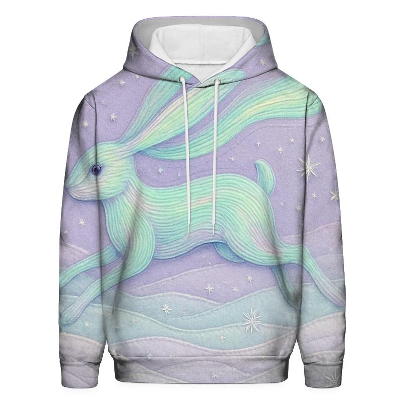 Stitched Aurora Hare zip-up hoodies