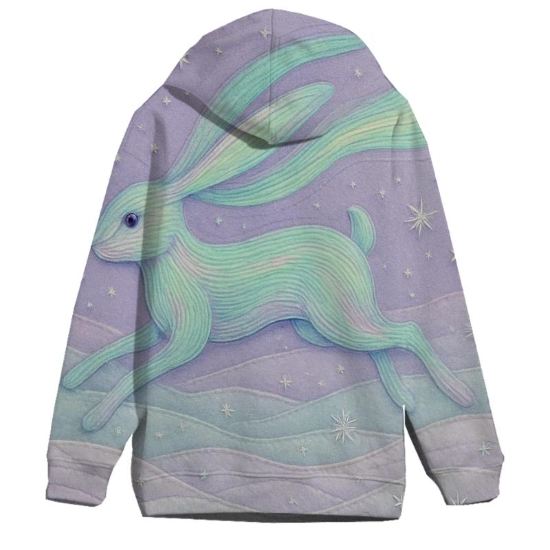 Stitched Aurora Hare zip-up hoodies