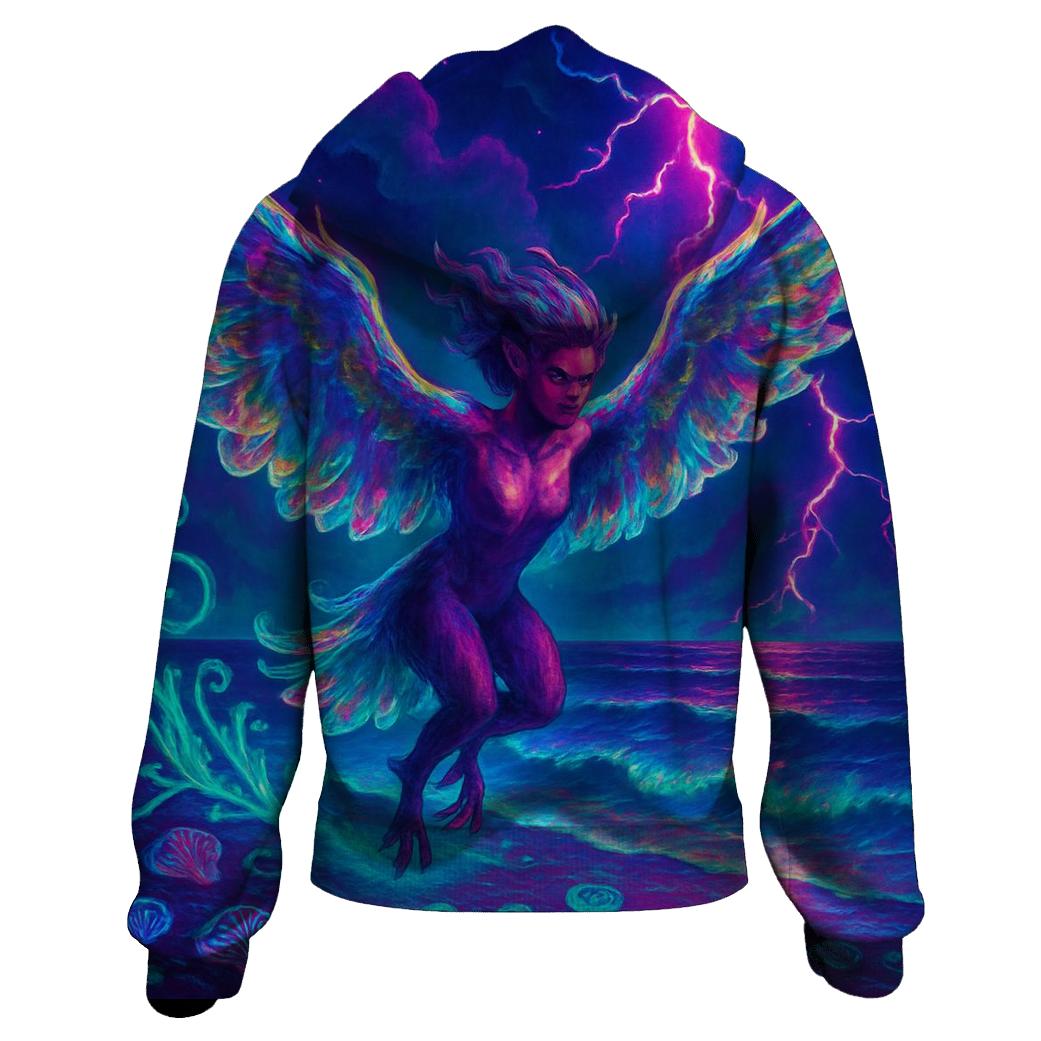 Neon Tide Harpy custom hoodies