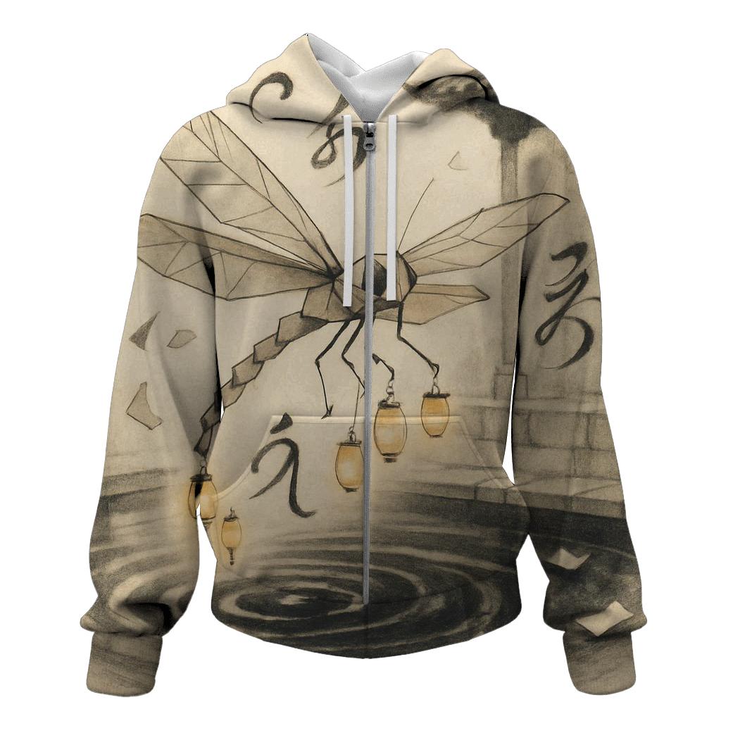 Paper Lantern Dragonfly lightweight hoodies