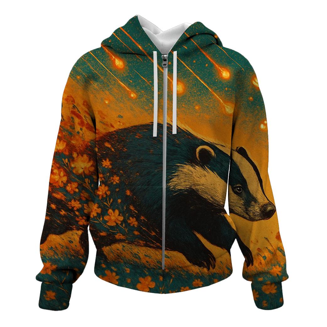 Meteor Tail Badger custom hoodies
