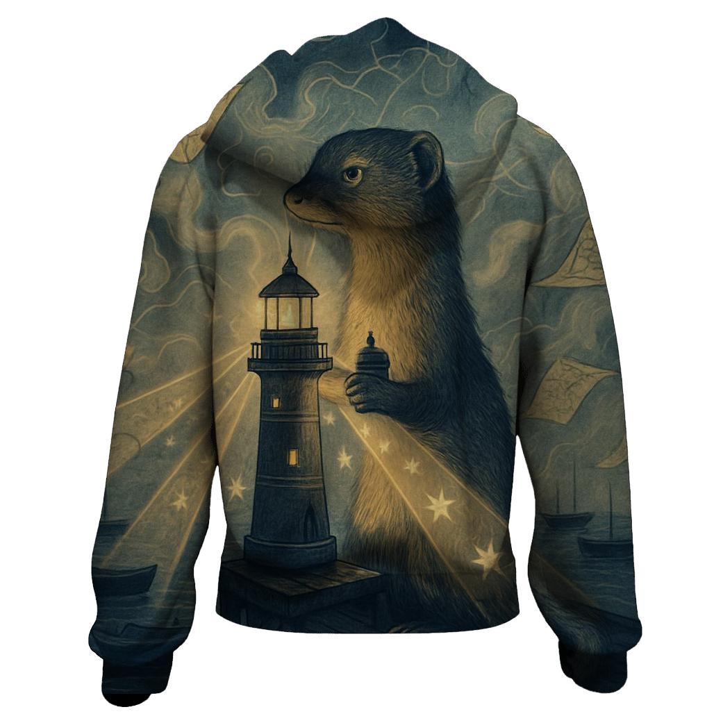 Lighthouse Mongoose embroidered hoodies
