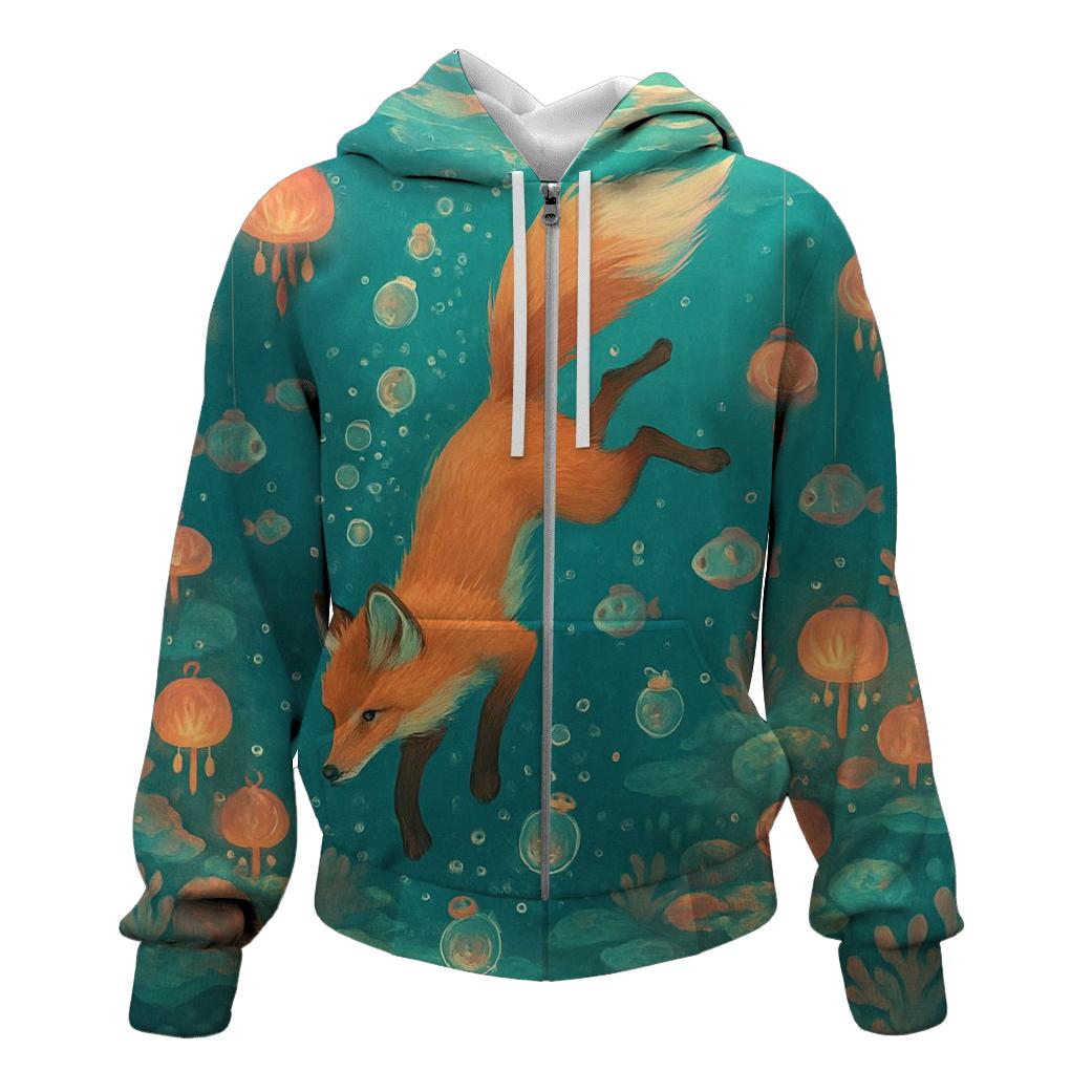 Lantern Reef Fox zip-up hoodies