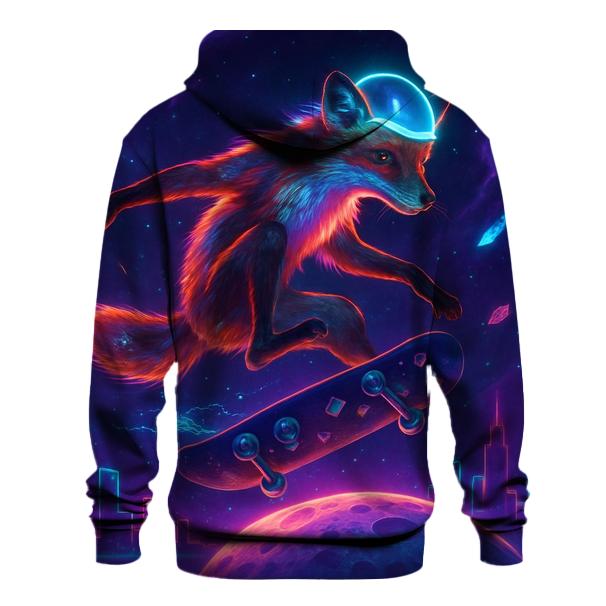 Nebula Skate Fox embroidered hoodies