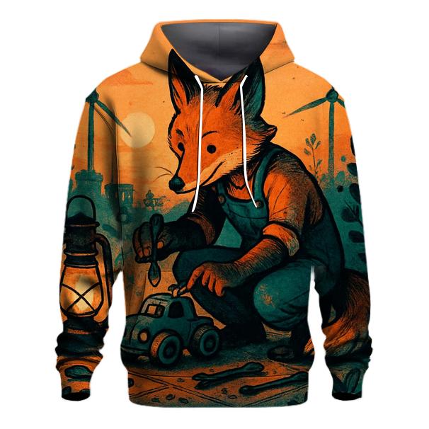 Sunset Mechanic Fox hoodie styles