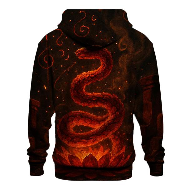 Ember Lotus Serpent heavyweight hoodies