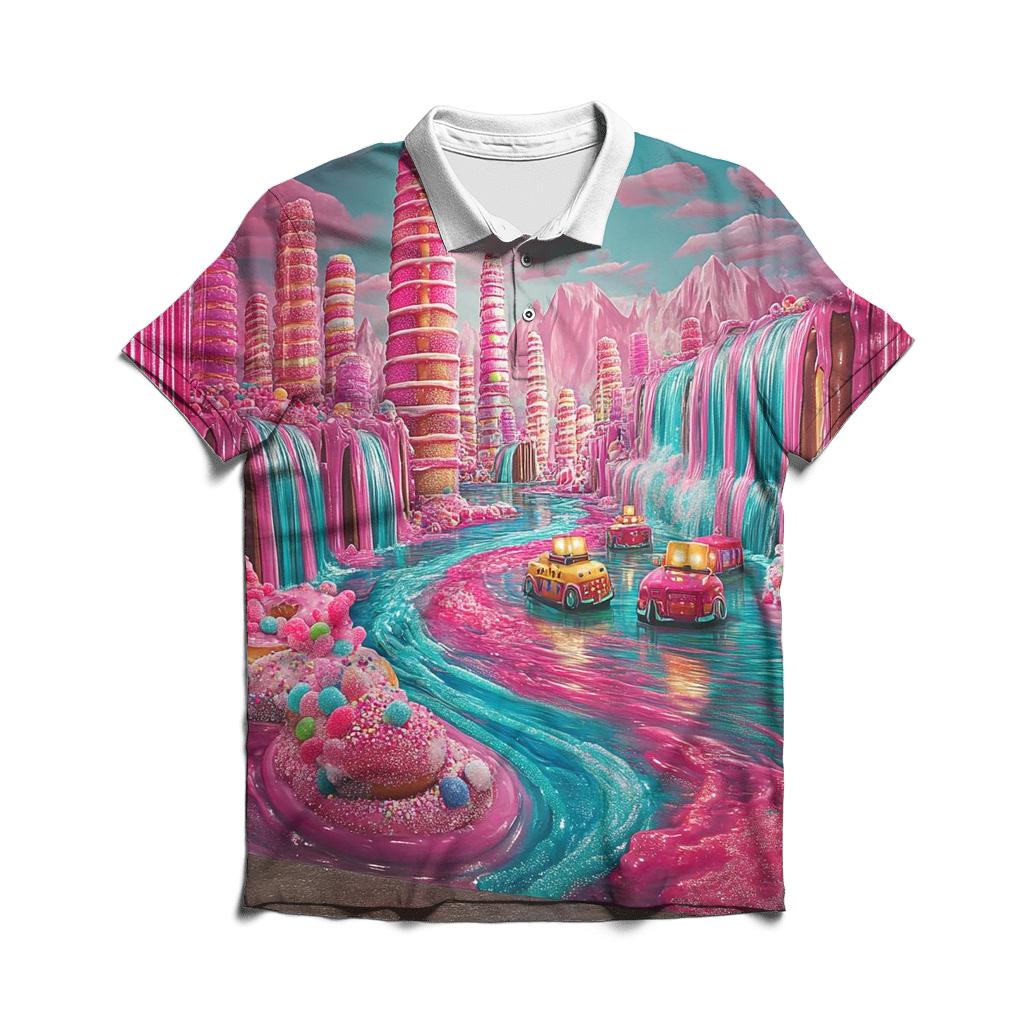 Sugar Rush Skyline stylish collar polo tees