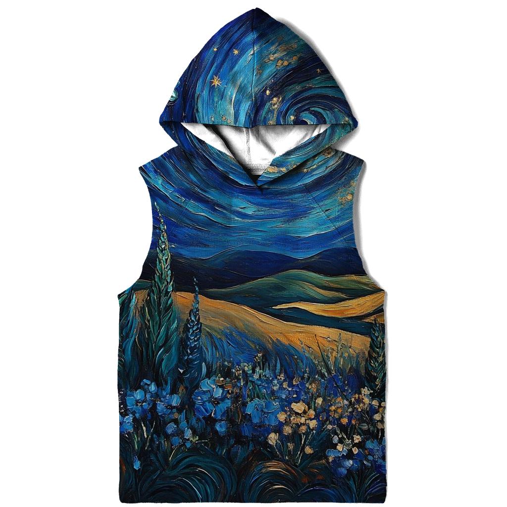 Van Gogh Inspired Nebula Garden zip-up hoodies