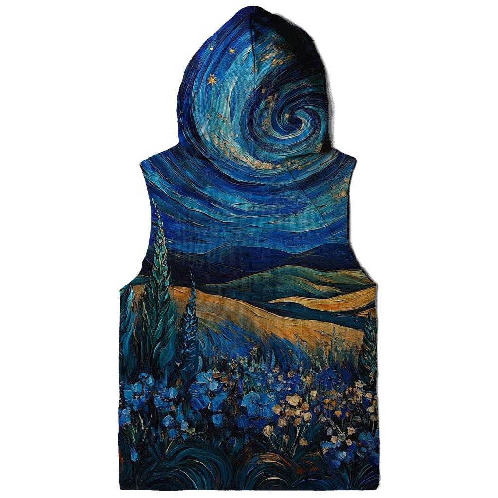 Van Gogh Inspired Nebula Garden zip-up hoodies