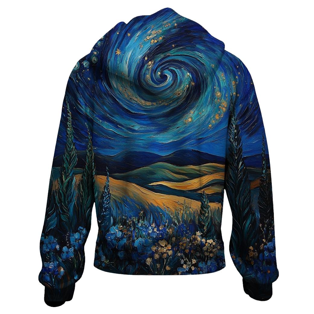 Van Gogh Inspired Nebula Garden pullover hoodies