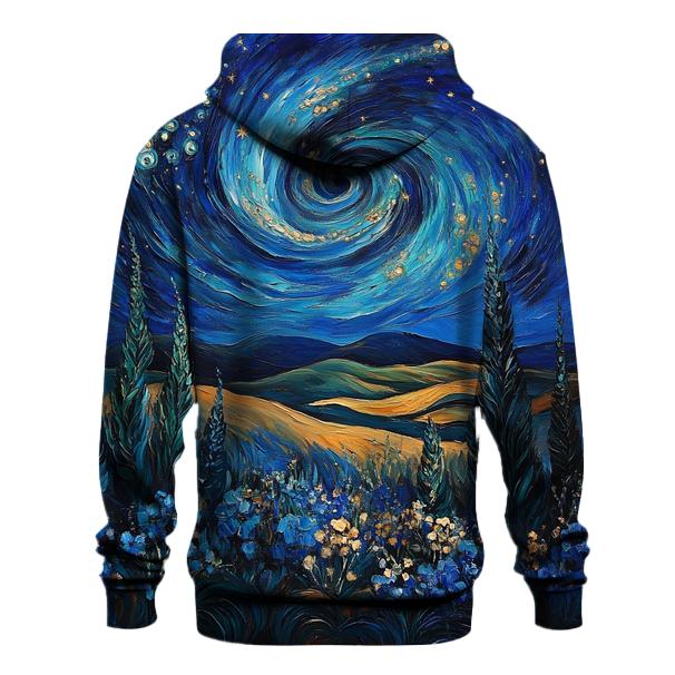 Van Gogh Inspired Nebula Garden printed hoodies