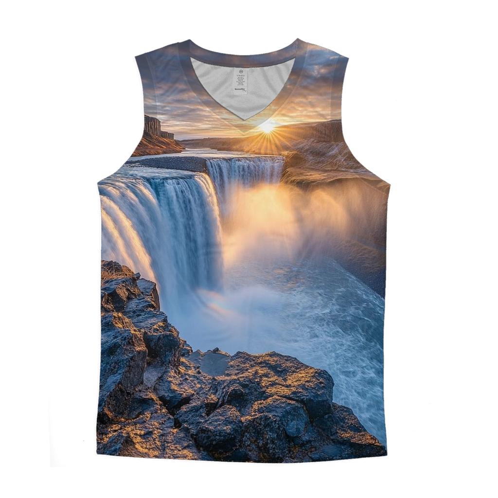 Gullfoss Waterfall - Iceland cotton sleeveless tops