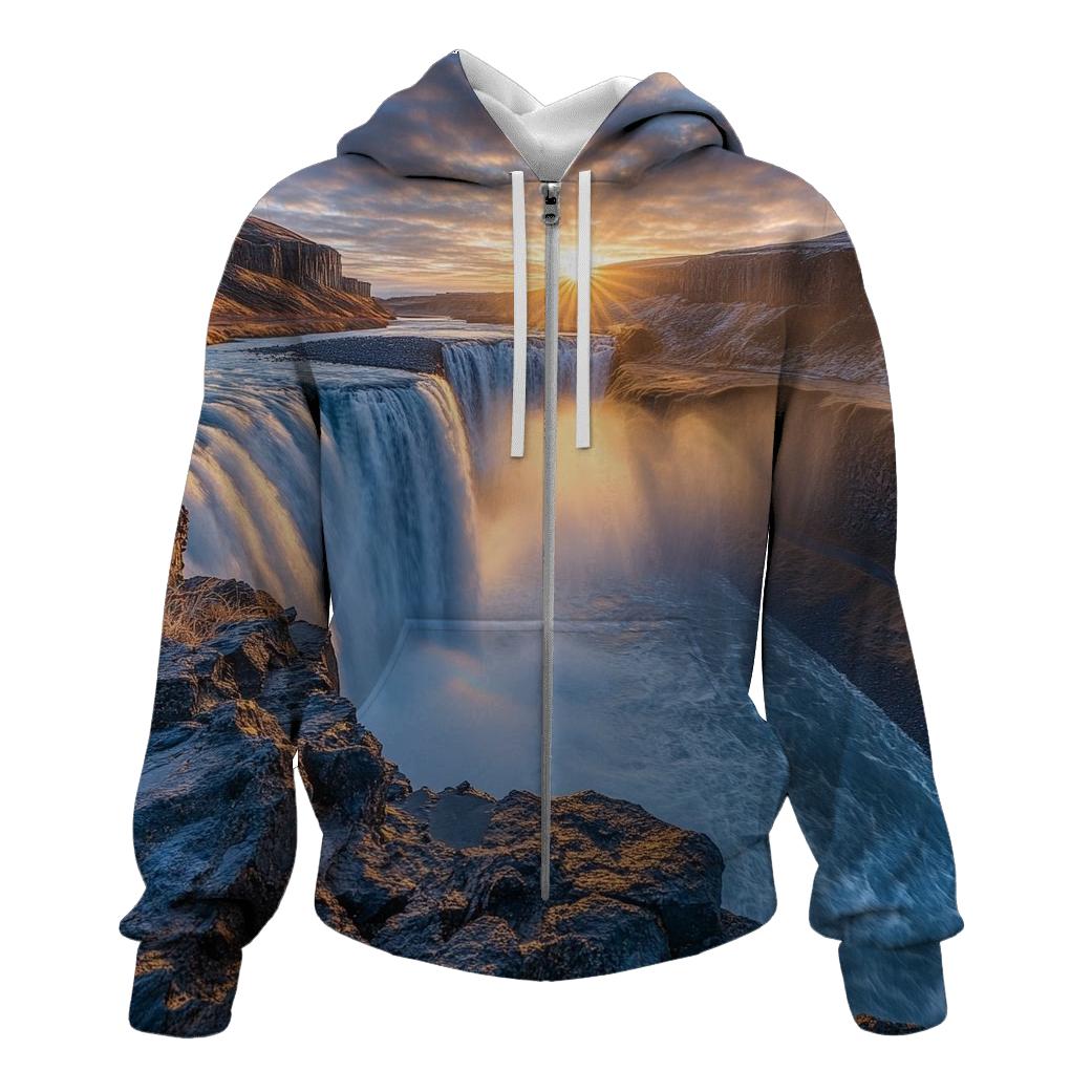 Gullfoss Waterfall - Iceland hoodies fashion