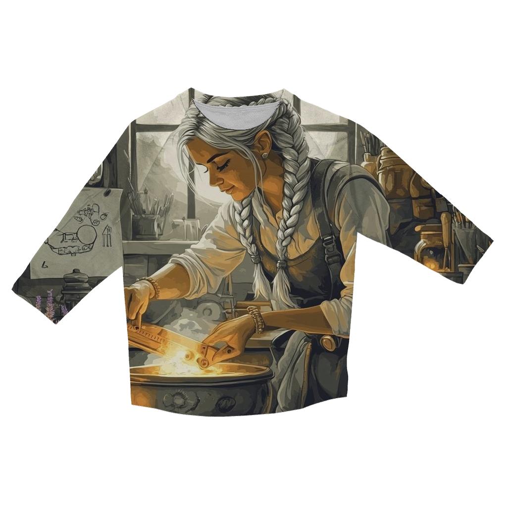 Moonlit Witch Workshop Haunted designer 3/4 sleeve blouses