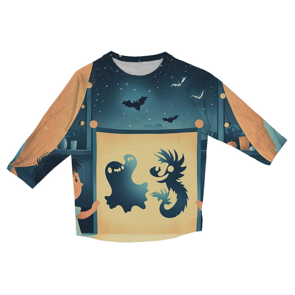 Shadow Puppet Spook Show Halloween stylish quarter sleeve tops
