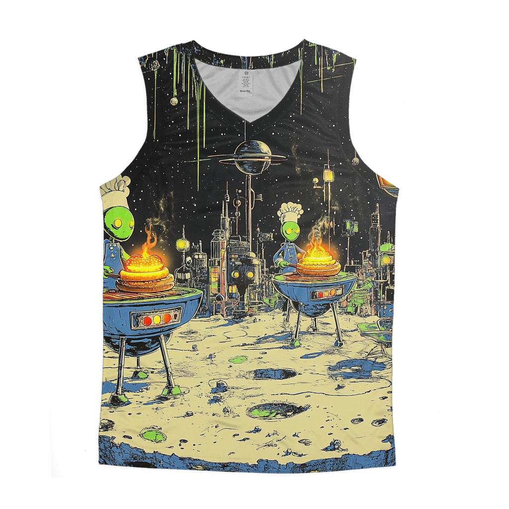 Moonburger Chefs Of Doom cotton sleeveless tops