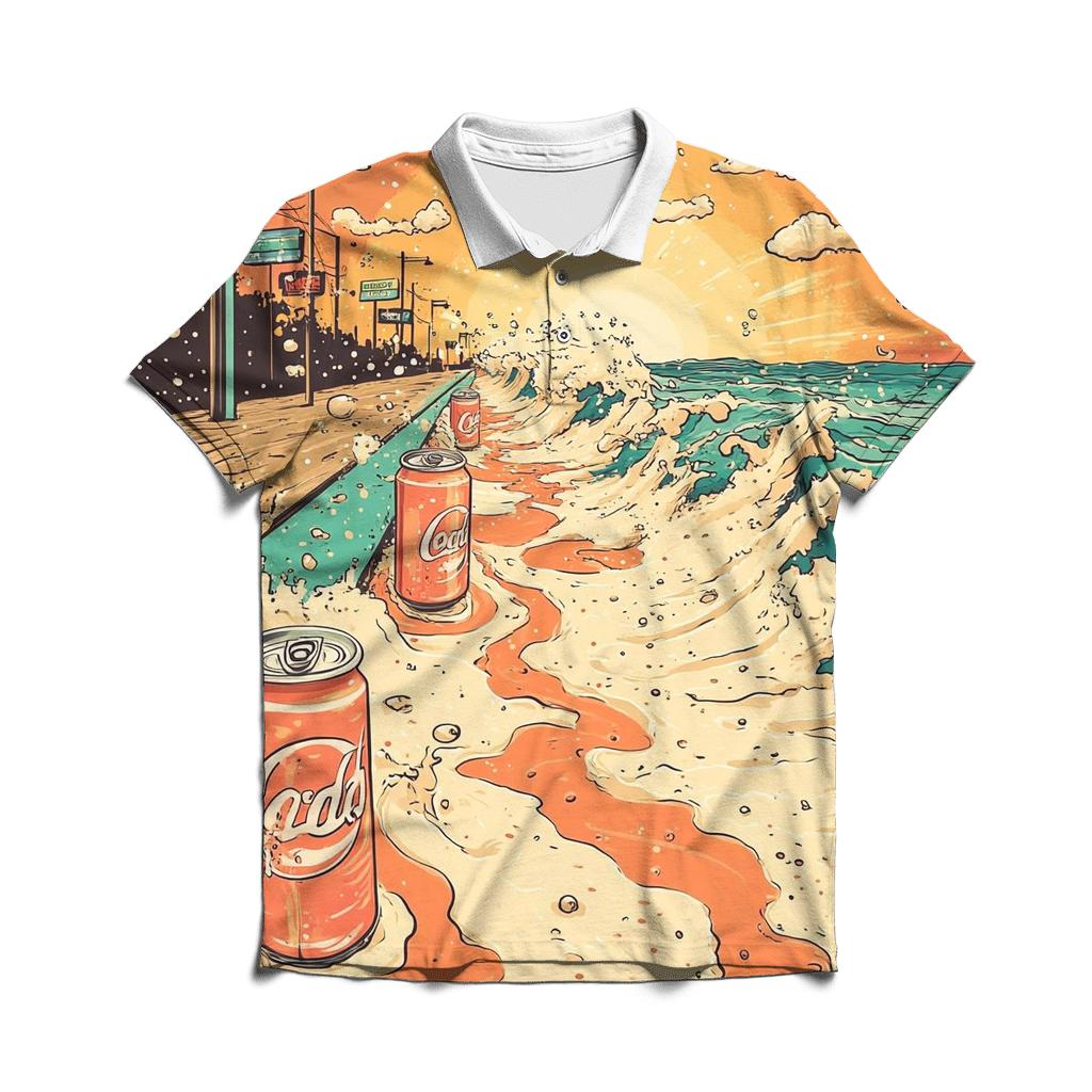 Sunset Surfboard Soda Showdown classic pique polos
