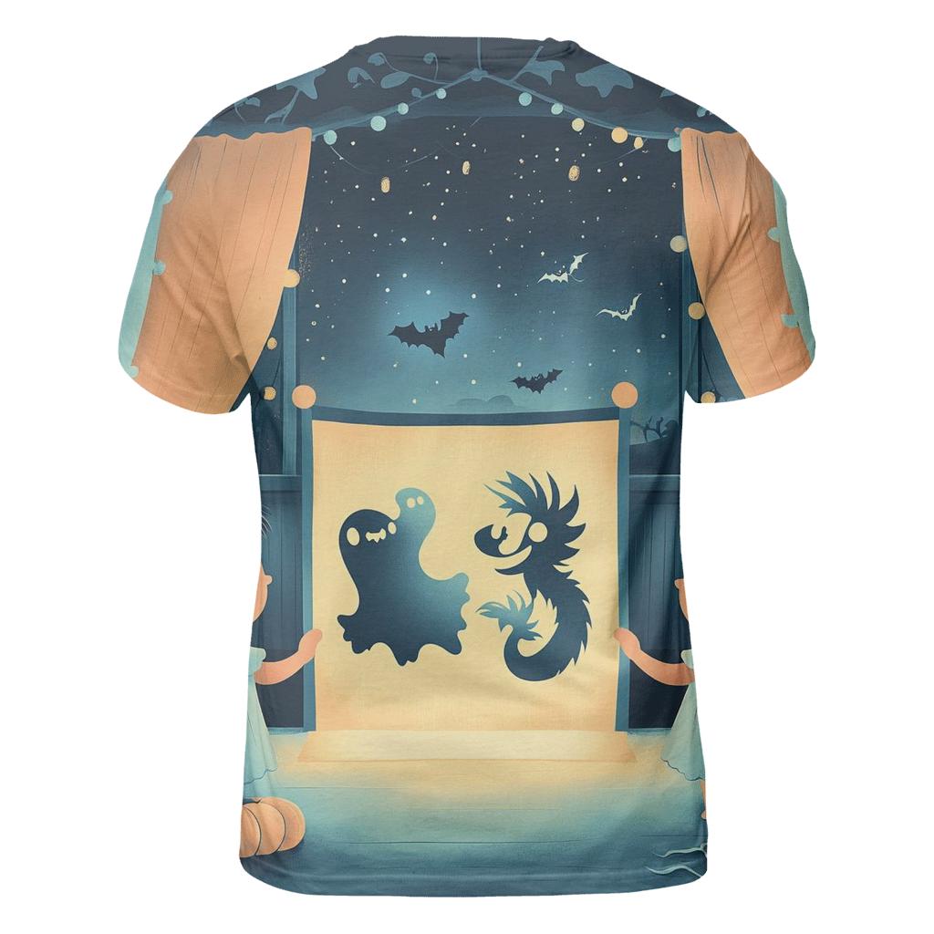 Shadow Puppet Spook Show Halloween artistic all-over print tops