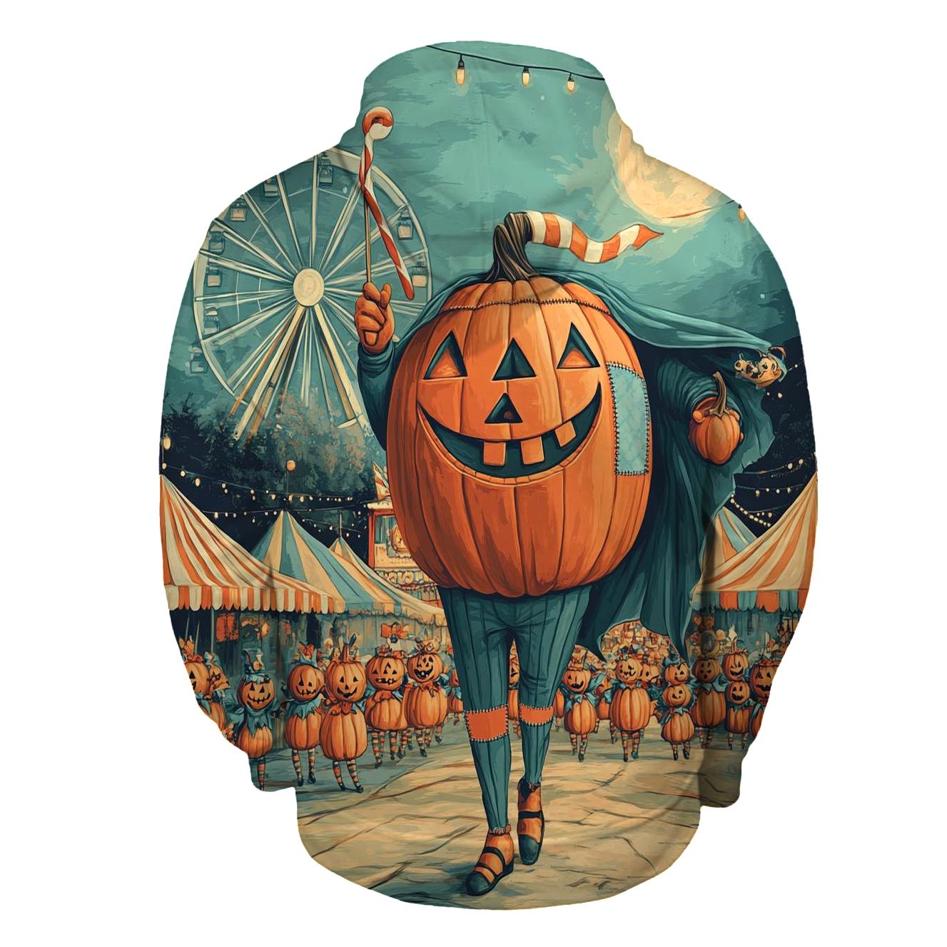 Haunted Carnival Pumpkin Parade zip-up hoodies