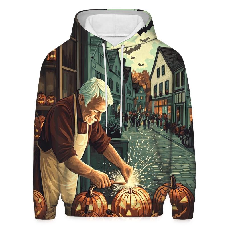 Lantern Maker Of The Spooky Village zip-up hoodies