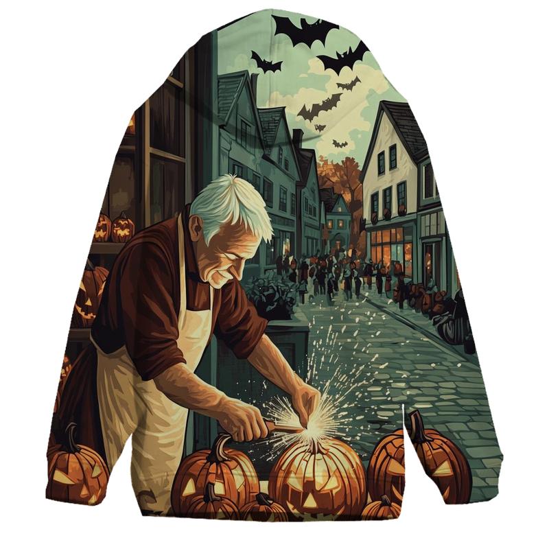 Lantern Maker Of The Spooky Village zip-up hoodies