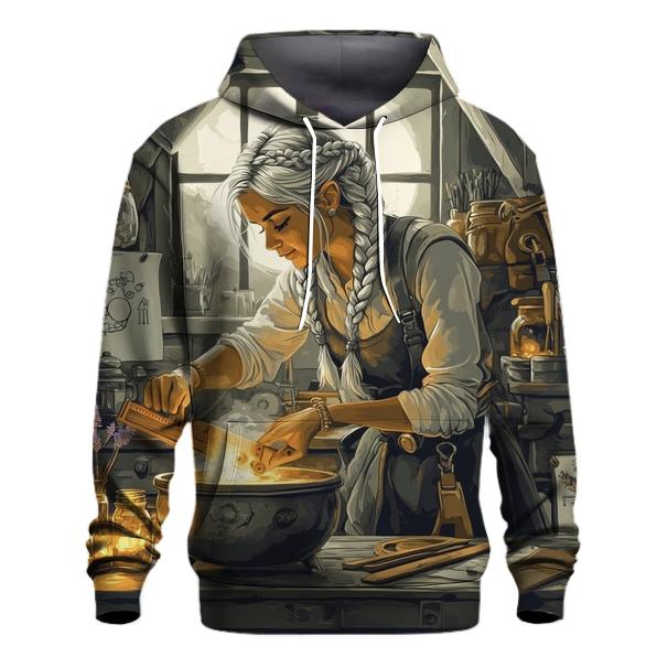 Moonlit Witch Workshop Haunted hoodie designs