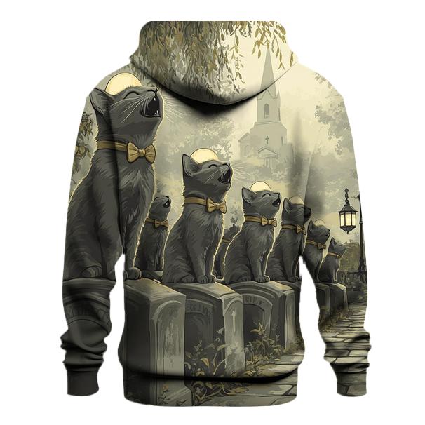Cemetery Cat Choir Spooky hoodie designs