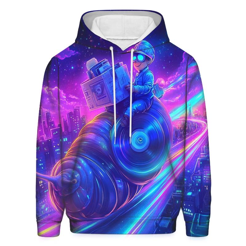 Psychedelic Paperboy Parade zip-up hoodies
