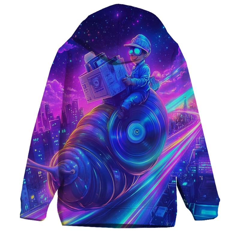 Psychedelic Paperboy Parade zip-up hoodies
