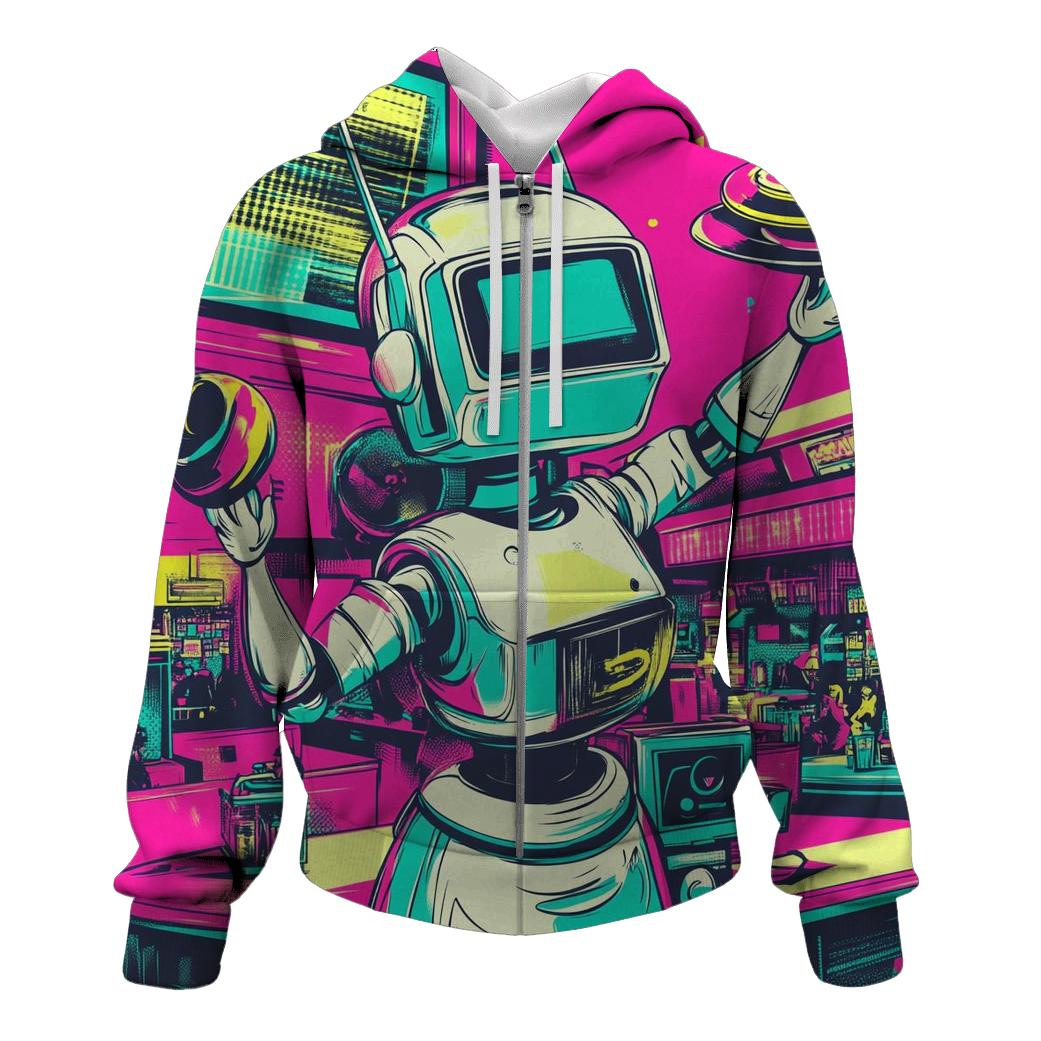 Neon Diner Mecha Mosh lightweight hoodies