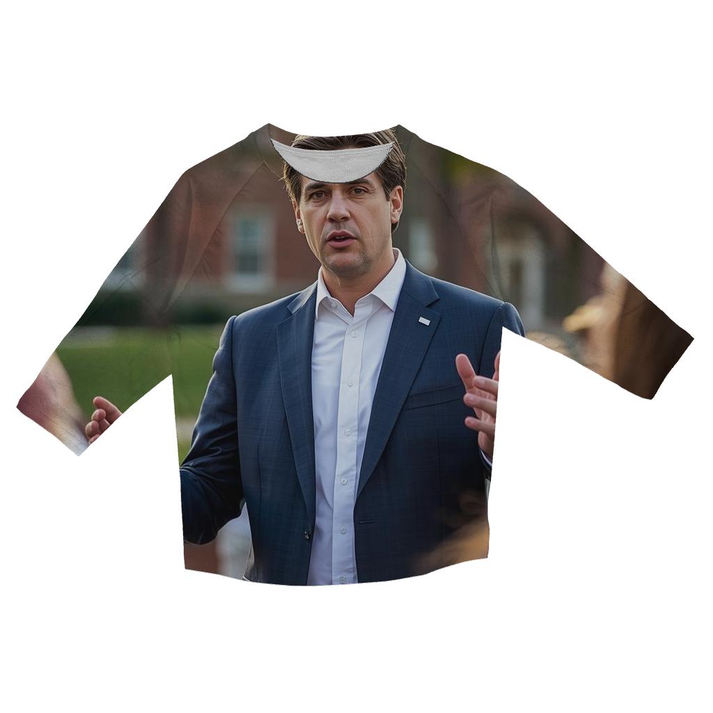Campus Dialogue With Charlie Kirk designer 3/4 sleeve blouses