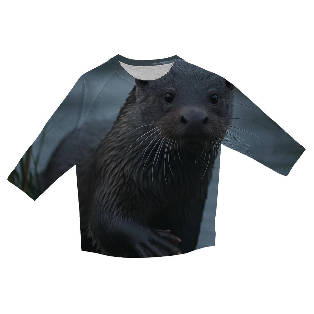 Mist-Edge Forager Eurasian Otter stylish quarter sleeve tops