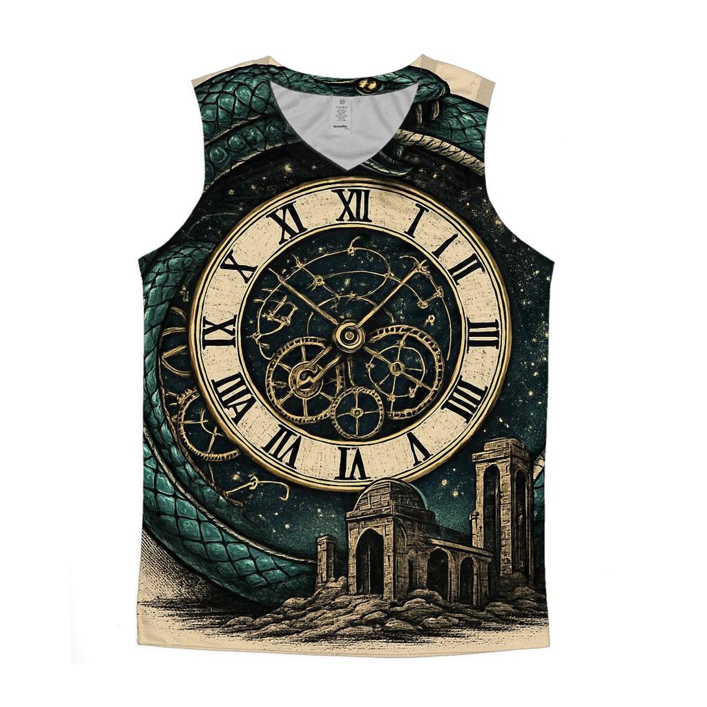 Serpent Clockwork Ouroboros trendy fitted tank tops