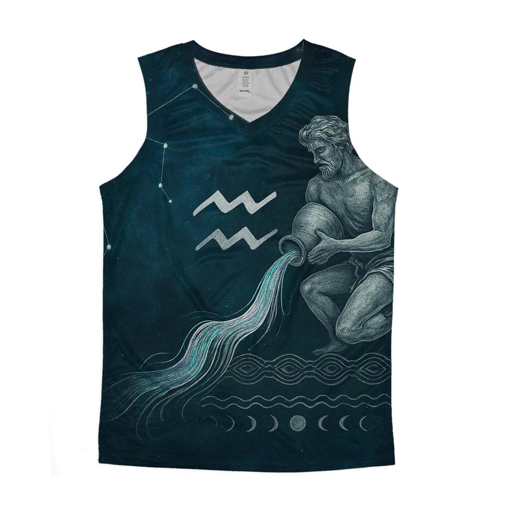 Aquarius Nebula Water Bearer Map designer workout tanks