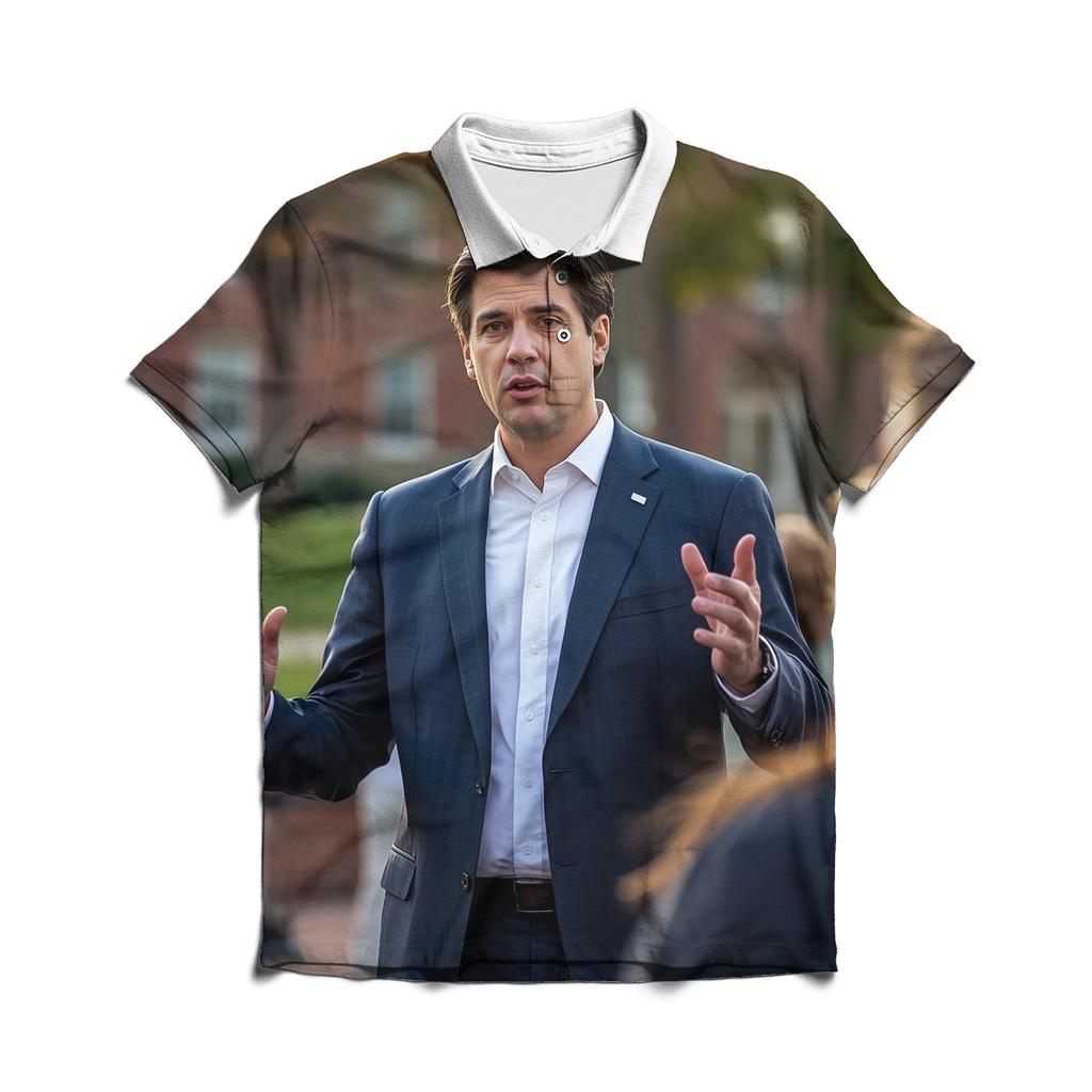 Campus Dialogue With Charlie Kirk casual sports polo shirts