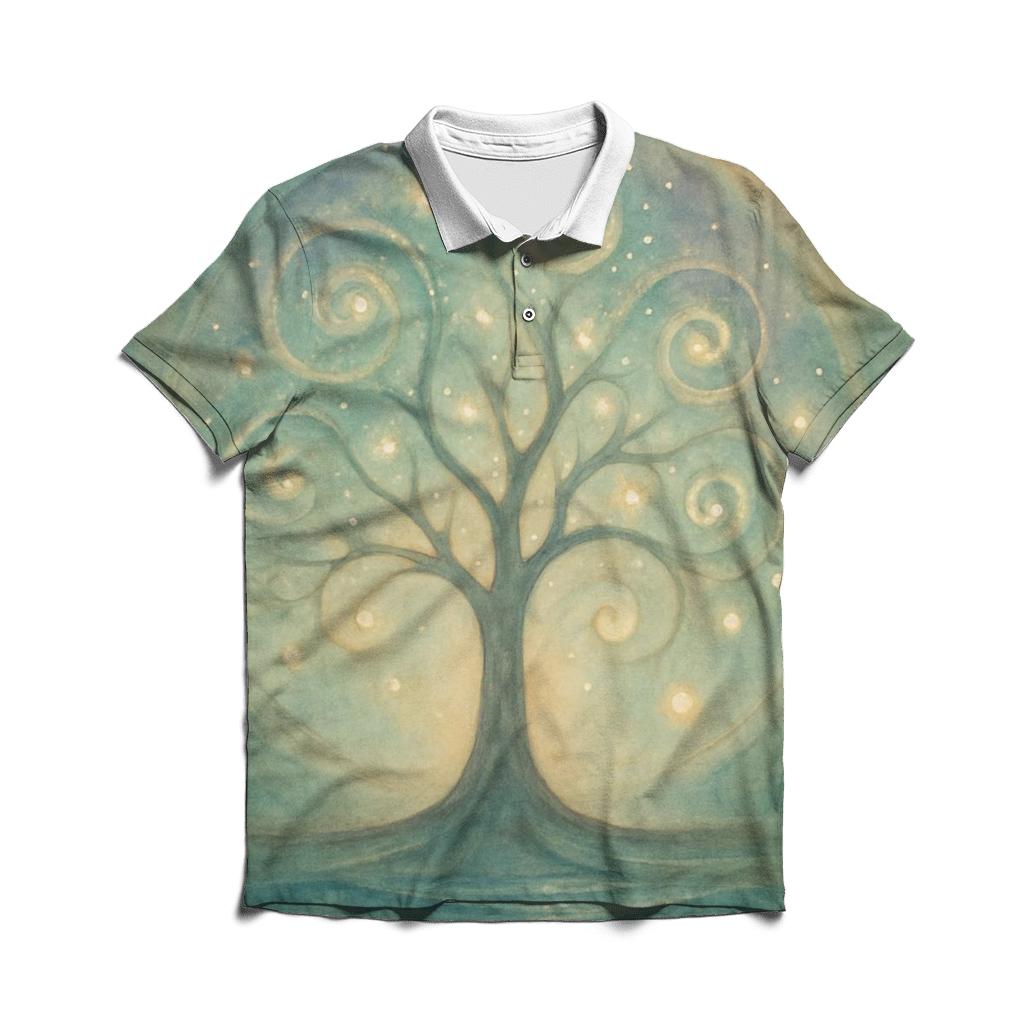 Celestial Grove branded logo polo shirts