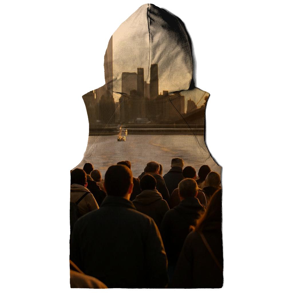 Hudson River Commute At Golden Hour pullover hoodies