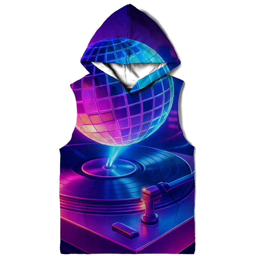 Holo Disco Turntable pullover hoodies