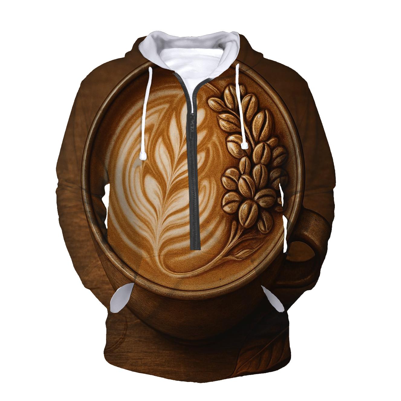 Latte Swirl Bloom lightweight hoodies